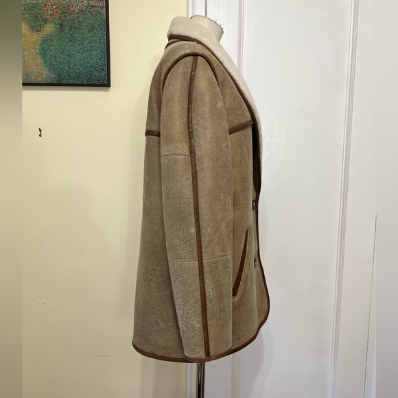 New-ISABEL MARANT Etoile 
Anawa Shearling Jacket - Beige - Picture 9 of 16